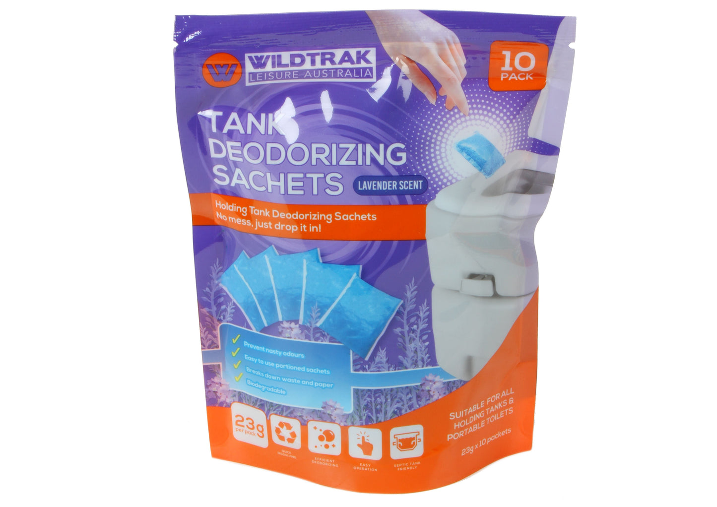 Caravan RV & Camping Portable Toilet Deodorising Sachets - 10 Pack