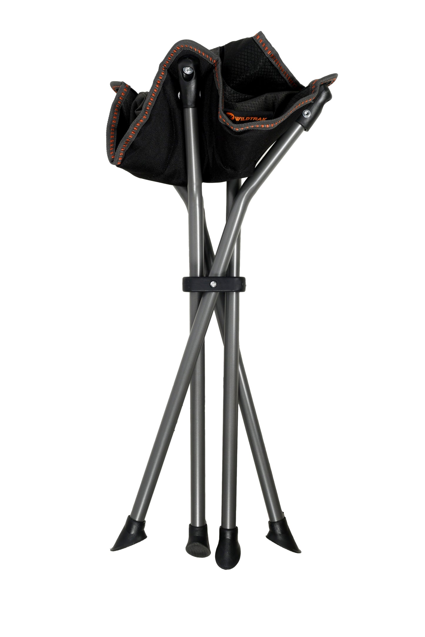 WILDTRAK™ AYR Foldable 4Leg, Compact, Lightweight, Padded Seat, Stool, Camp Chair, Weight Rated 120kg, Carry Bag with Shoulder Strap