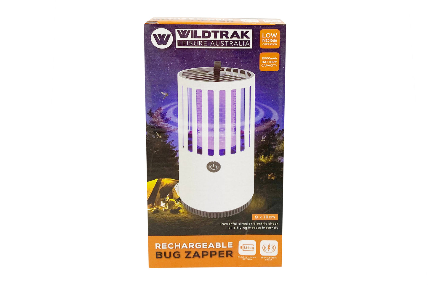 Rechargeable Mosquito Lamp Night Light, Bug Zapper Lamp, USB Charge Cable, Built-in Lithium Battery, Loop for Hanging
