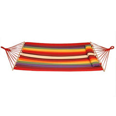 Deluxe Brazilian Style Hammock with Wooden Bars & Pillow 200x100cm