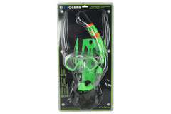 TANGALOOMA KIDS MASK, FIN AND SNORKEL SET - BRIGHT GREEN