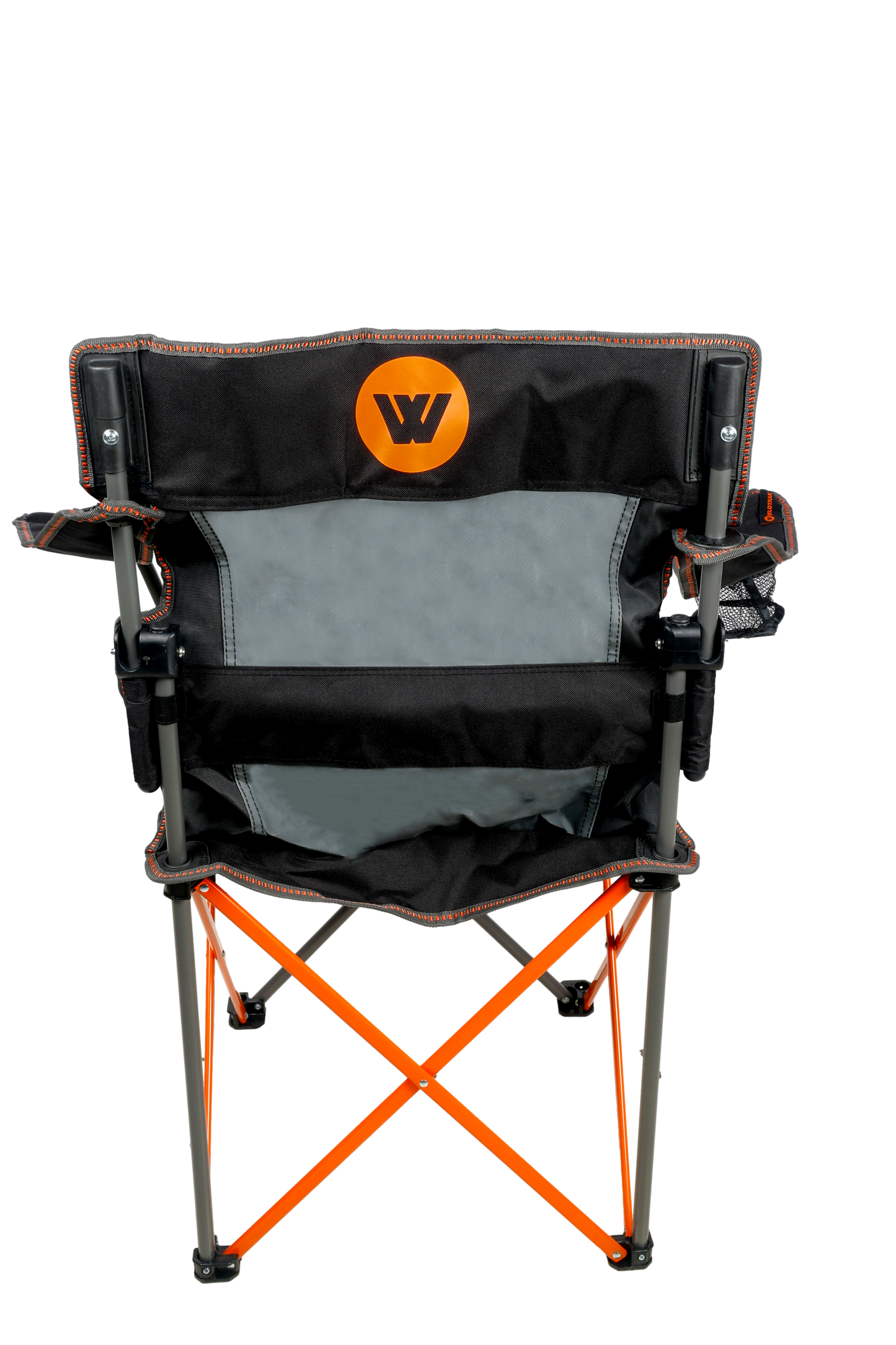 WILDTRAK™ Karridale Foldable Camp Chair, High-Tensile Steel Frame, Drink Holder, Weight Rated 135kg, Carry Bag with Shoulder Strap