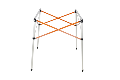 Wildtrak™ 70cm Camp Table, Foldable Frame & Tabletop, Tension Bars, Lightweight Coated Aluminum, Weight Rated 30kg, Carry Bag with Shoulder Strap