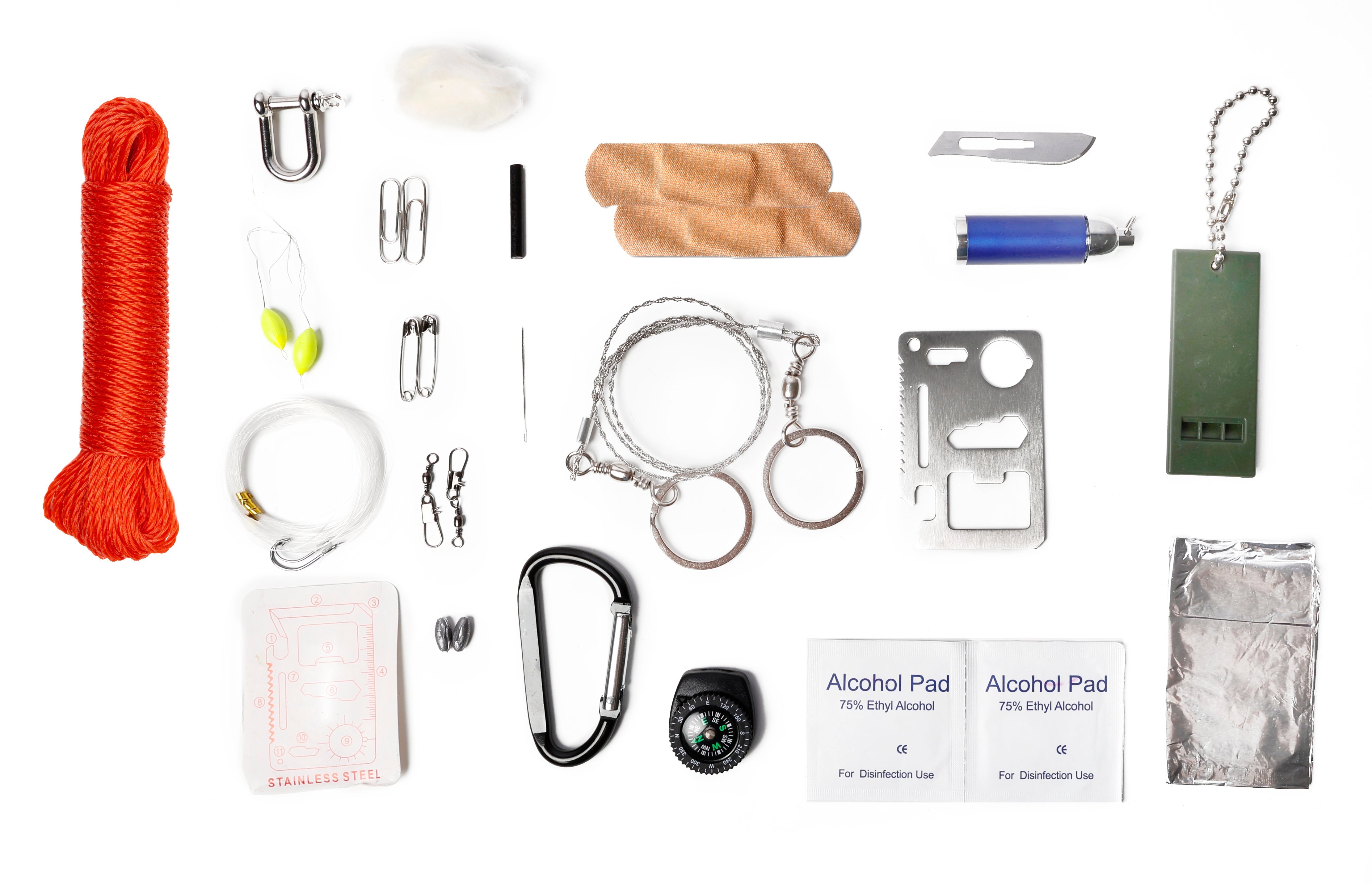 8 PIECE SURVIVAL KIT 12 IN 1