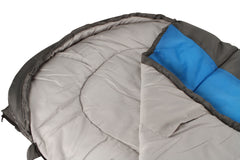 Wildtrak™ Forrest KIDS Youth Hooded Sleeping Bag, 5-10°C, Breathable Lining, Ripstop Fabric, Auto Lock Zips, Sewn-in Storage Pocket, Hanging Loop, Storage Bag, 65x205cm