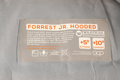 Wildtrak™ Forrest KIDS Youth Hooded Sleeping Bag, 5-10°C, Breathable Lining, Ripstop Fabric, Auto Lock Zips, Sewn-in Storage Pocket, Hanging Loop, Storage Bag, 65x205cm