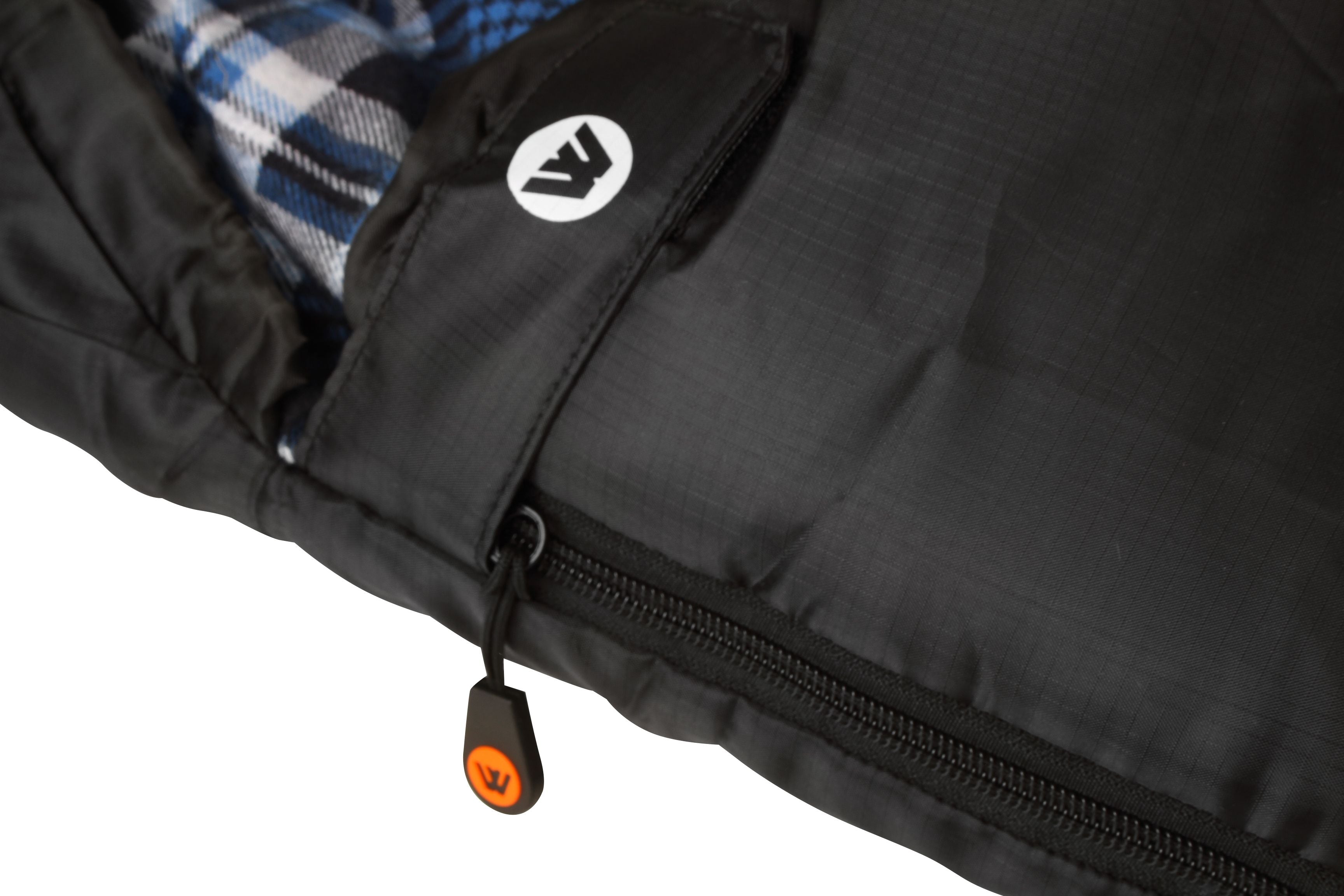 Wildtrak™ Kalgan Hooded Sleeping Bag, -2 to -7°C, Breathable Flannel Lining, Polyester Ripstop Outer, Auto Lock Zips, Sewn-in Storage Pocket, Hanging Loop, Storage Bag, 80x220cm