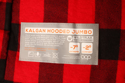 Wildtrak™ Kalgan Jumbo Hooded Sleeping Bag, -2 to -7°C, Breathable Flannel Lining, Polyester Ripstop Outer, Auto Lock Zips, Sewn-in Storage Pocket, Hanging Loop, Storage Bag, 90x230cm