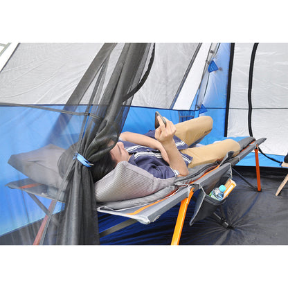 Wildtrak™ Tanami Series II 6V Dome Tent with Front Vestibule, Easy Assemble, XL Windows, Heavy Duty Floor, Shock Corded Fibreglass & Steel Poles, Ultrafine Mesh, J Hook Connections, Waterproof Fly, Carry Bag with Handles 280x305cm