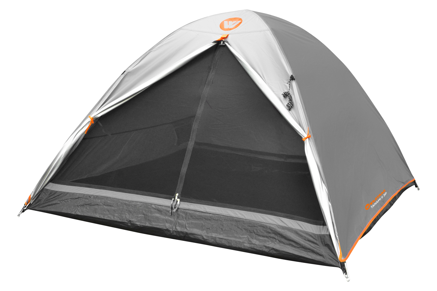 Wildtrak™ Tanami Series II 3P Dome Tent, Easy 1 Person Assemble, Heavy Duty Floor, Shock Corded Fibreglass & Steel Poles, Ultrafine Mesh, J Hook Connections, Airlite Vents, Silver Coated Waterproof Fly, Carry Bag with Handles