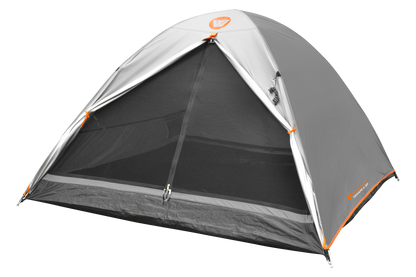 Wildtrak™ Tanami Series II 3P Dome Tent, Easy 1 Person Assemble, Heavy Duty Floor, Shock Corded Fibreglass & Steel Poles, Ultrafine Mesh, J Hook Connections, Airlite Vents, Silver Coated Waterproof Fly, Carry Bag with Handles
