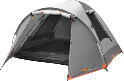 Wildtrak™ Tanami Series II 4V Dome Tent with Front Vestibule, Easy 1 Person Assemble, Heavy Duty Floor, Shock Corded Fibreglass & Steel Poles, Ultrafine Mesh, J Hook Connections, Airlite Vents, Waterproof Fly, Carry Bag with Handles