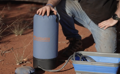 HEAVY DUTY 15L PORTABLE SHOWER BAG WITH FOOT PUMP