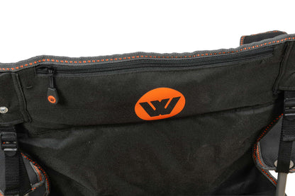 Wildtrak™ Valley Event Chair with Large Storage Pocket, Drink Holder, Cushioned Back, Adjustable Arm, High-Tensile Steel Frame, Weight Rated 120kg, Headrest Storage Pocket, Carry Bag with Shoulder Strap