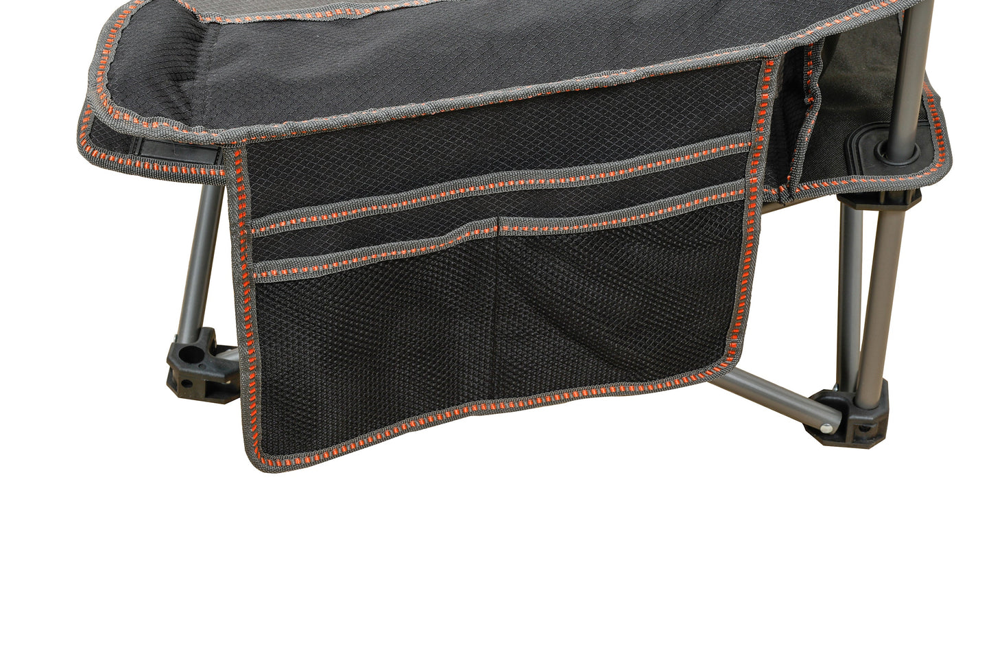 Wildtrak™ Valley Event Chair with Large Storage Pocket, Drink Holder, Cushioned Back, Adjustable Arm, High-Tensile Steel Frame, Weight Rated 120kg, Headrest Storage Pocket, Carry Bag with Shoulder Strap