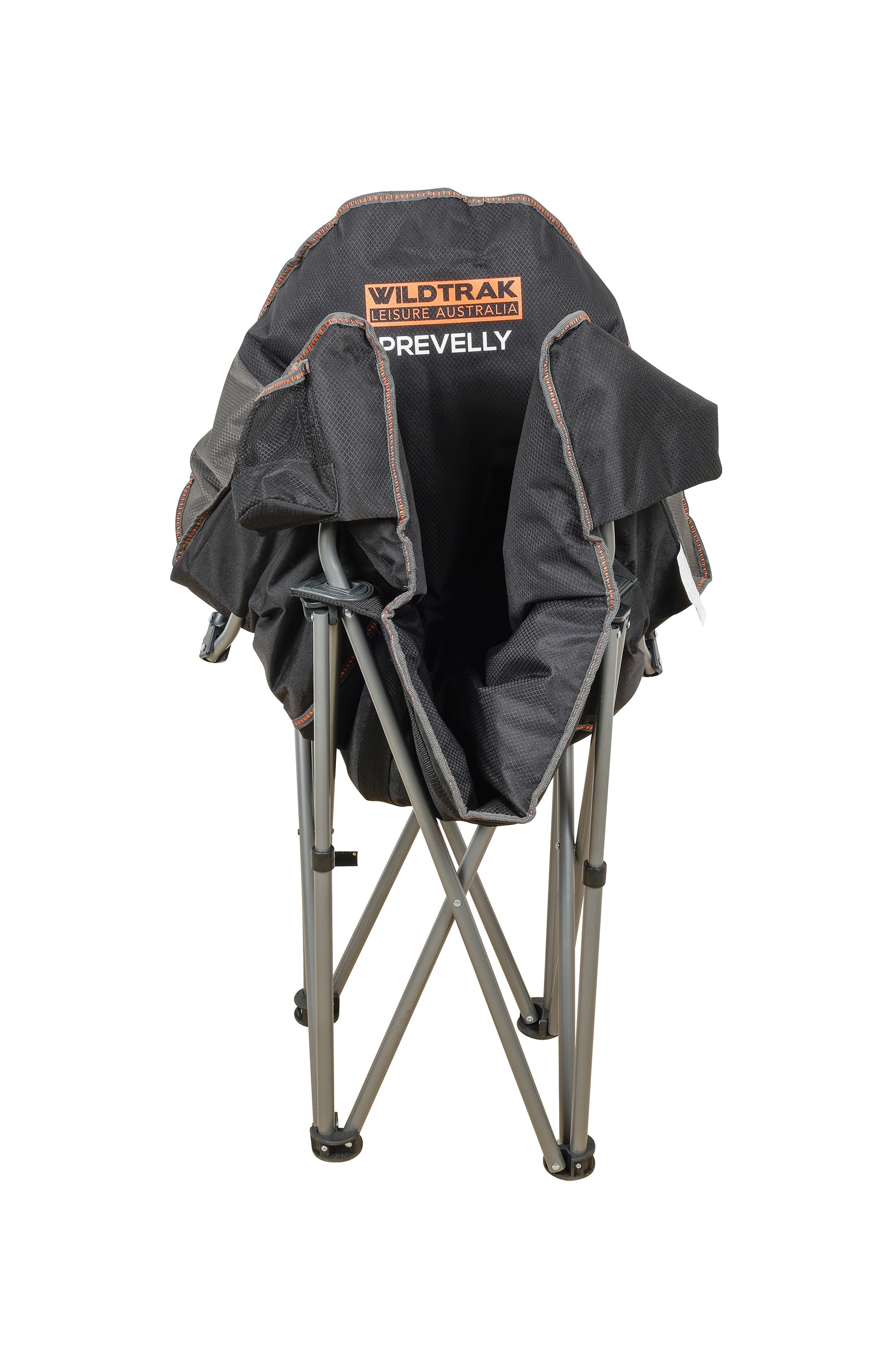WILDTRAK™ Deluxe Prevelly Foldable Camp Chair, Fully Cushioned, Extra Wide Comfort Seat, Drink Holder, Weight Rated 136kg, Carry Bag with Shoulder Strap