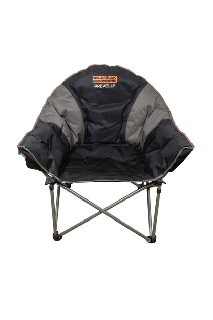 WILDTRAK™ Deluxe Prevelly Foldable Camp Chair, Fully Cushioned, Extra Wide Comfort Seat, Drink Holder, Weight Rated 136kg, Carry Bag with Shoulder Strap