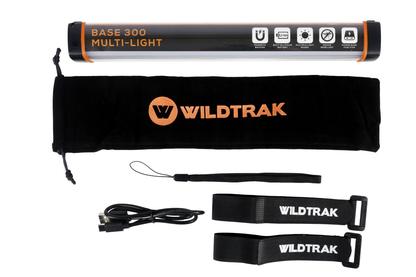 Wildtrak™ BASE 300 Rechargeable Camp Multi Light Plus Power Bank (IP65 Water Resistant, 6 Light Modes, USB-C, Magnet Mounting, Soft Case & More)