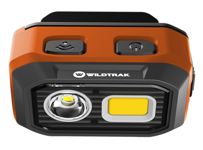 Wildtrak™ Premium Headlamp, Rechargeable, Multi Light inc Amber, Dual Power, Motion Sensor, Adjustable Brightness, Magnetic Base, USB-C Fast Charge, Water and Dust Resistant, Suitable for Work or Camping