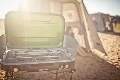 Coleman Eventemp™ 3 Burner Stove with Griddle, Even-Temp™ Stainless Steel Burners, PerfectFlow™ Technology, Built in Wind Guards