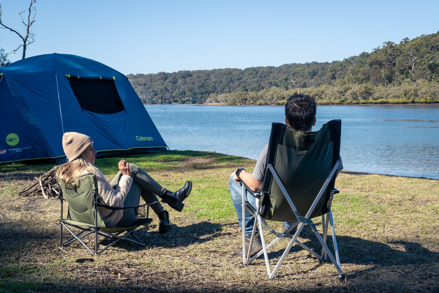 Coleman™ Swagger Aluminium Sling Chair, Durable, Lightweight, Ergonomic Armrests, Shoulder Strap, Carry Bag