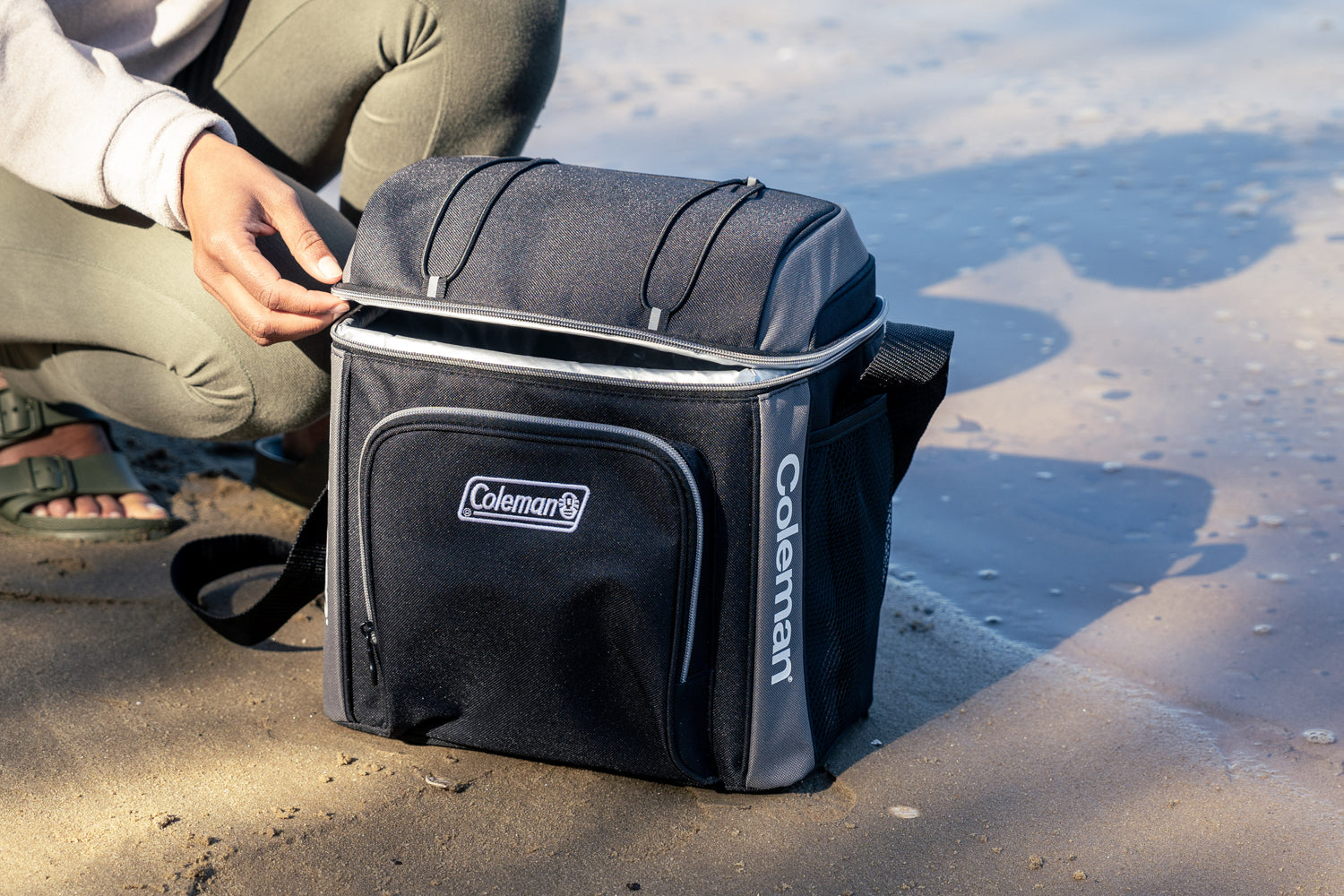 Coleman™ 30 Can Templock Insulation Zipped Pocket Soft Cooler Bag with Carry Strap