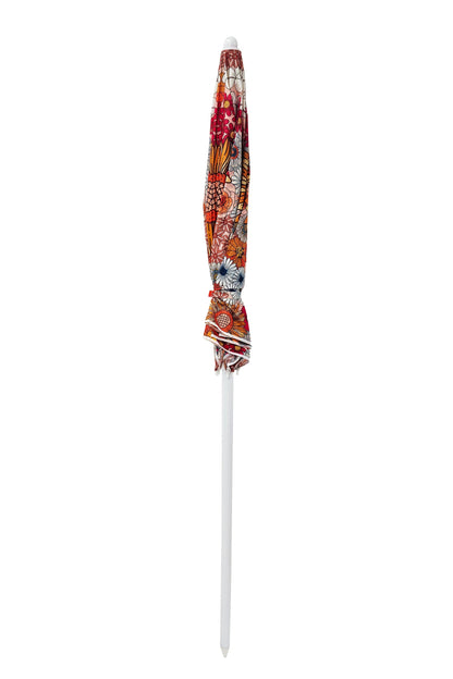 Good Vibes™ 1.6m Beach Umbrella with Carry Bag, Shoulder Strap - Retro Summer