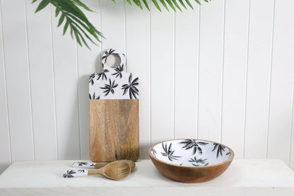 Good Vibes™ Mango Wood and Enamel Salad Bowl 31cm - Havana