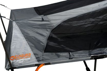 Wildtrak™ Easy Up Single Stretcher Tent, Powder Coated Steel Frame, Ultra-fine Mesh, Internal pockets, Ripstop Waterproof Fly, Heavy Duty Carry Bag with Handles (200x80x145cm)