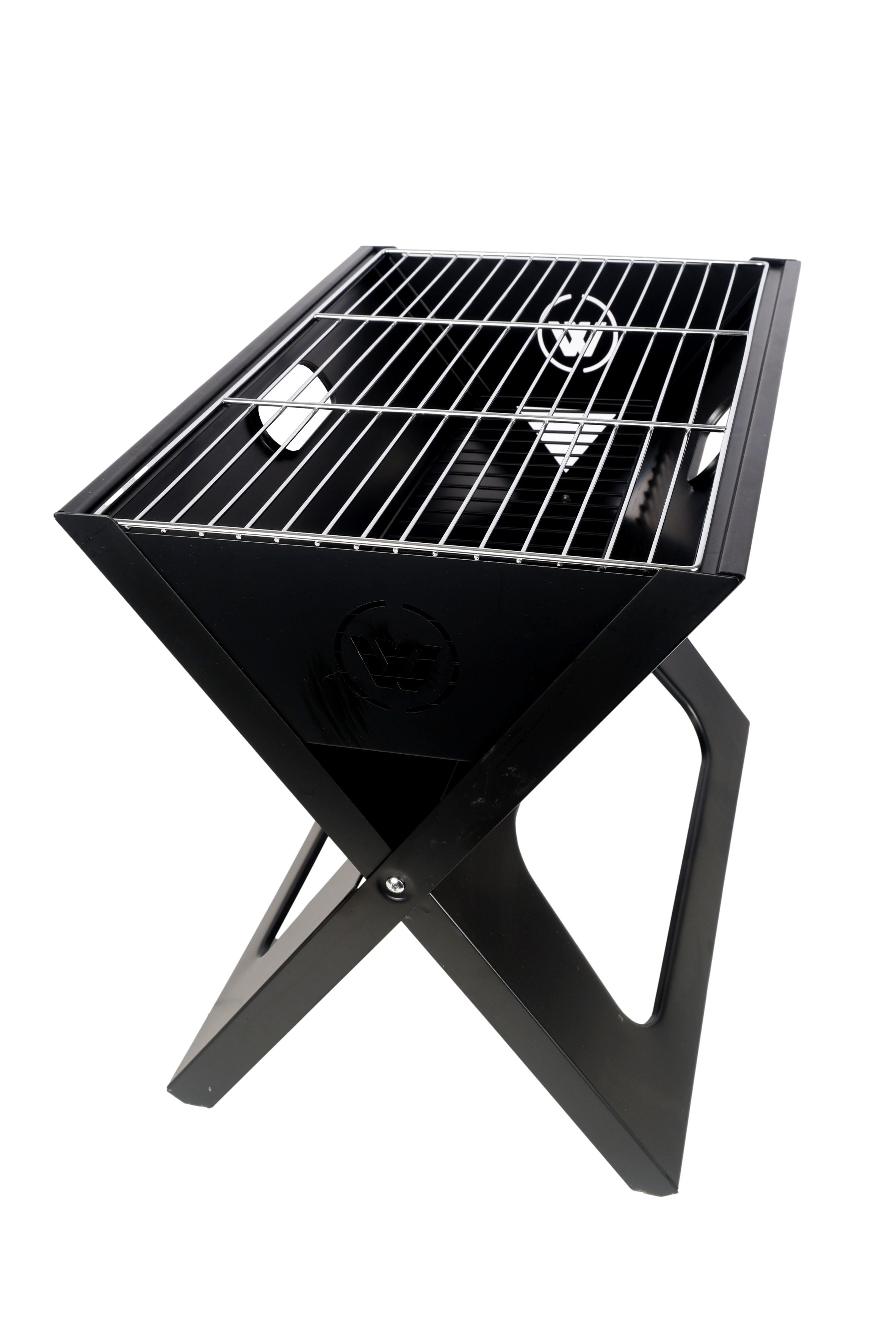 Wildtrak™ Ironside 50CM Folding Firepit Grill with Stainless Grill in Handy Canvas Carry Bag with Handles