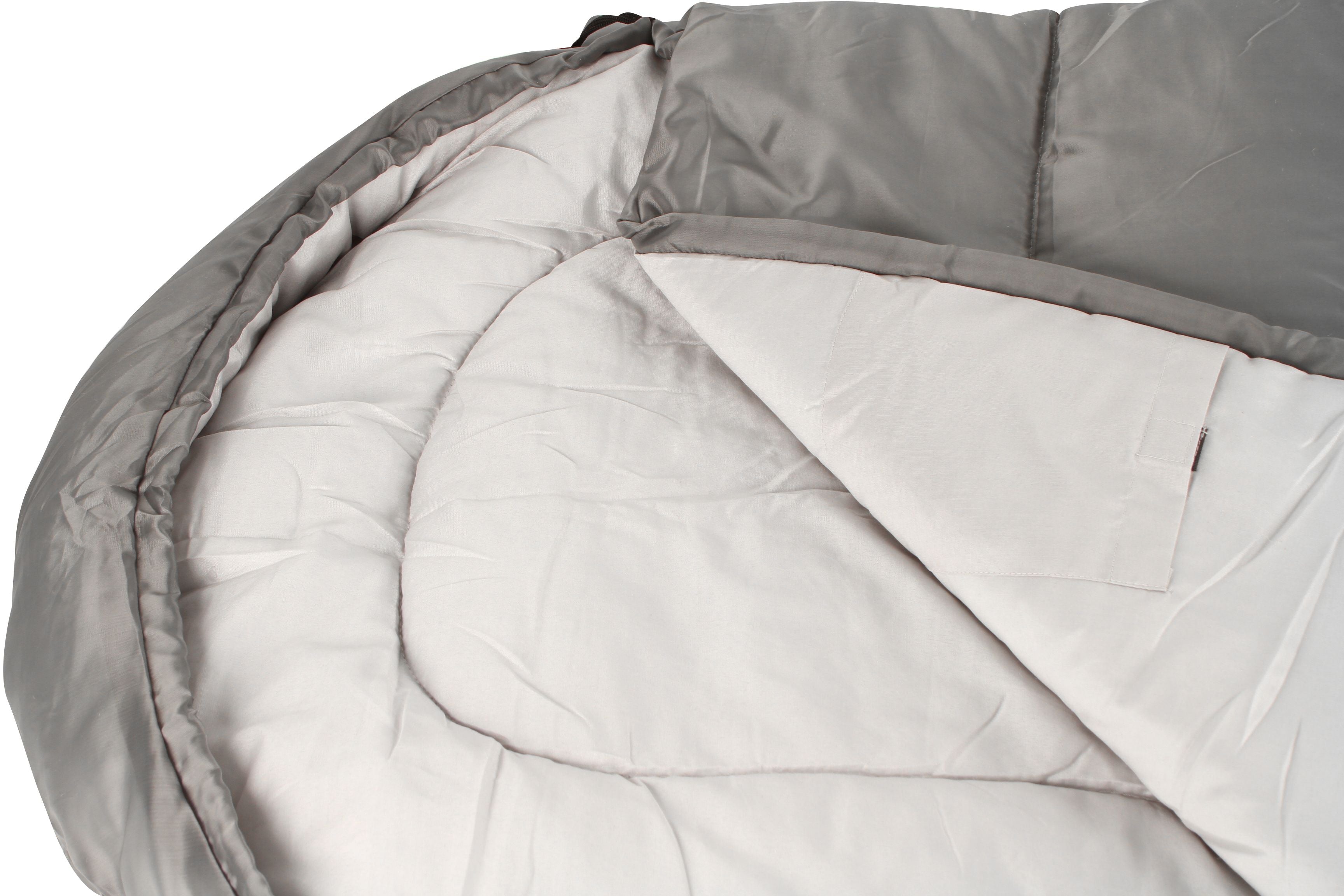 Wildtrak™ Gibb Hooded Sleeping Bag, 10-15°C, Breathable Lining, Auto Locking Zip, Sewn-through Construction, Sewn in Pocket, Hanging Loop (70 x 215cm)