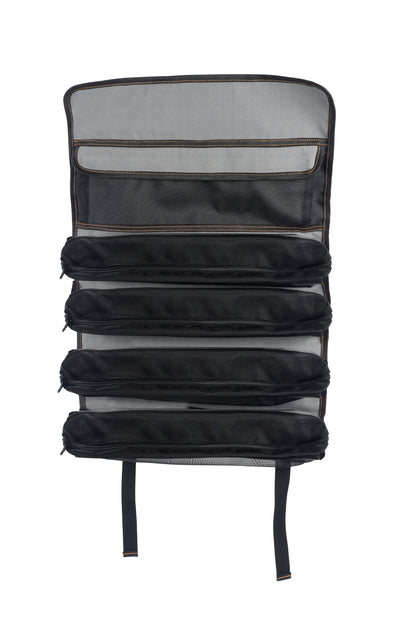 Wildtrak™ Large Hangable Camping Storage Organiser Utility Roll for Toiletries, Kitchen Utensils, Tools & More - 400gsm Ripstop Canvas (60x40cm)
