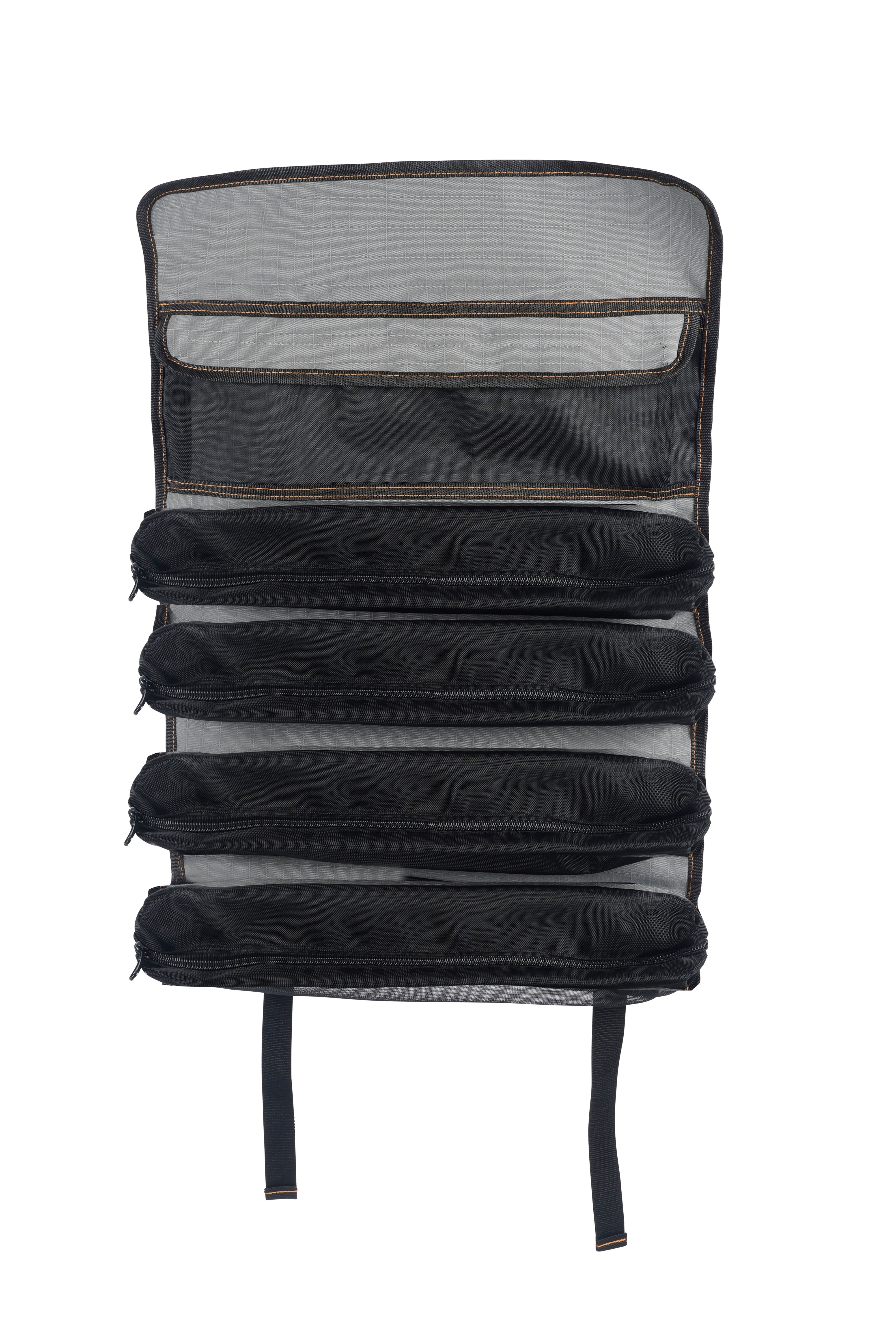 Large Hangable Camping Storage Organiser Utility Roll for Toiletries, Kitchen Utensils, Tools & More - 400gsm Ripstop Canvas (60x40cm)