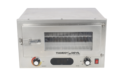 Thorny Devil™ 12V Digital Camping 4WD Travel Oven with Digital Thermometer, Timer, Internal Light, Removable Shelves, Mounting Brackets (Stainless Steel Casing & Fibreglass Insulation)