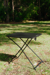 Wildtrak™ Utility Table, Compact, Lightweight, Blow Mould Resin, Adjustable Height, Folds Flat, Waterproof, Great for Camping Outdoors, 66x46x71cm
