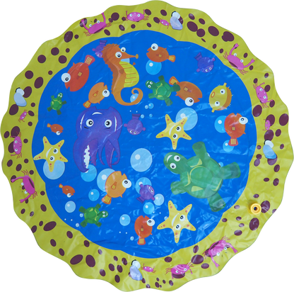 AirTime™ Sprinkler Mat Sea Theme includes Hose Connection 105cm - Ages 3+