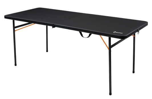 Wildtrak™ 6ft Bi-Fold Camp Table, Heavy Duty, Waterproof, Carry Handle 182x76x73cm