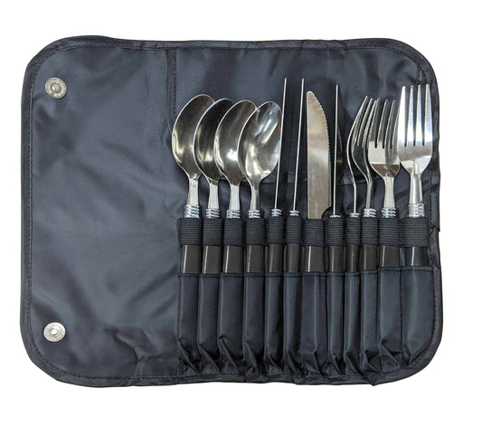 Wildtrak™ 12pc Stainless Steel Cutlery Set in Pouch