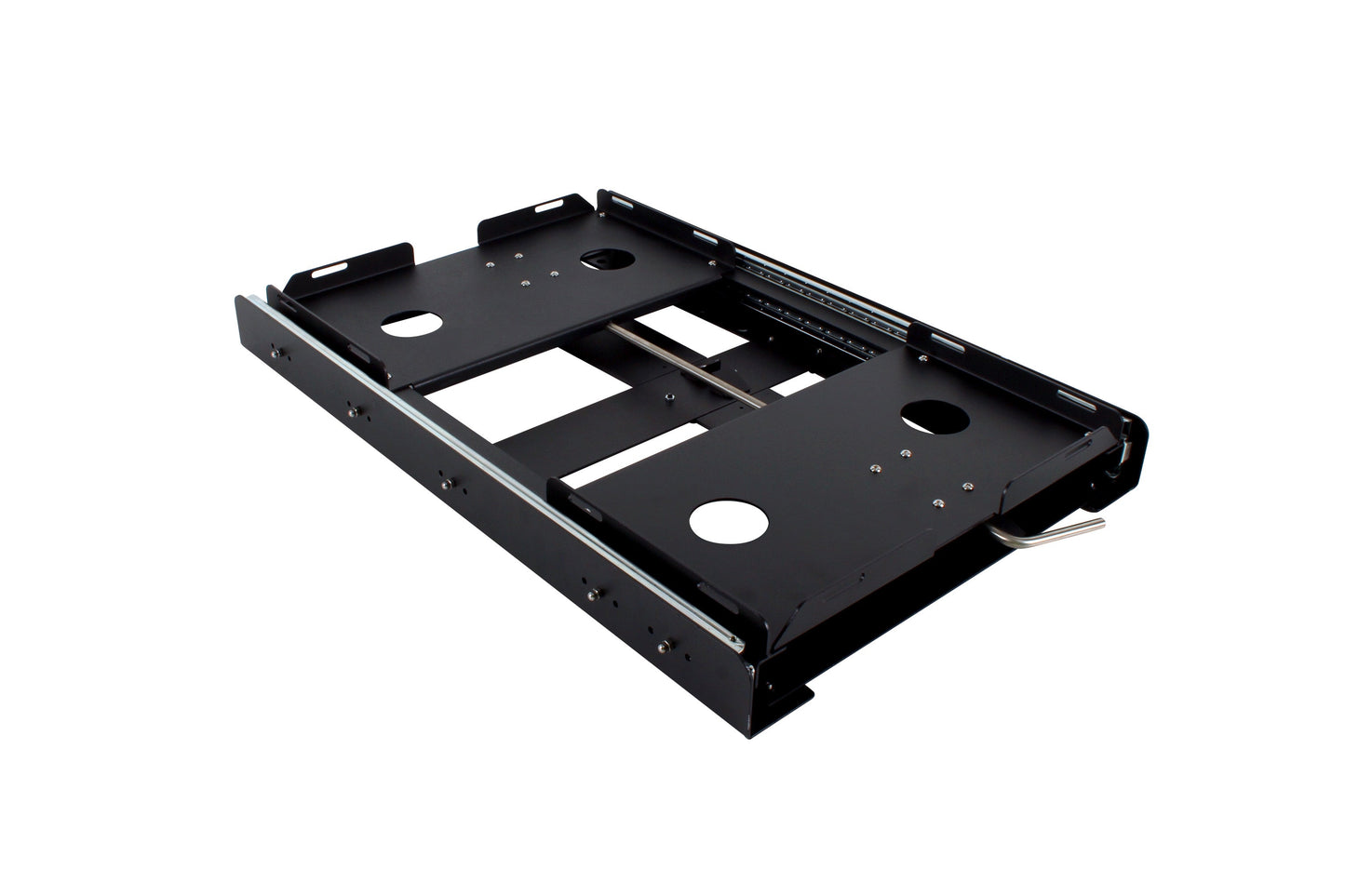 Wildtrak™ Car Fridge/Freezer Slide, Powder Coated, High Strength Bearing Drawer extends 100% from Base, 2 Straps included, Max Weight 125kg