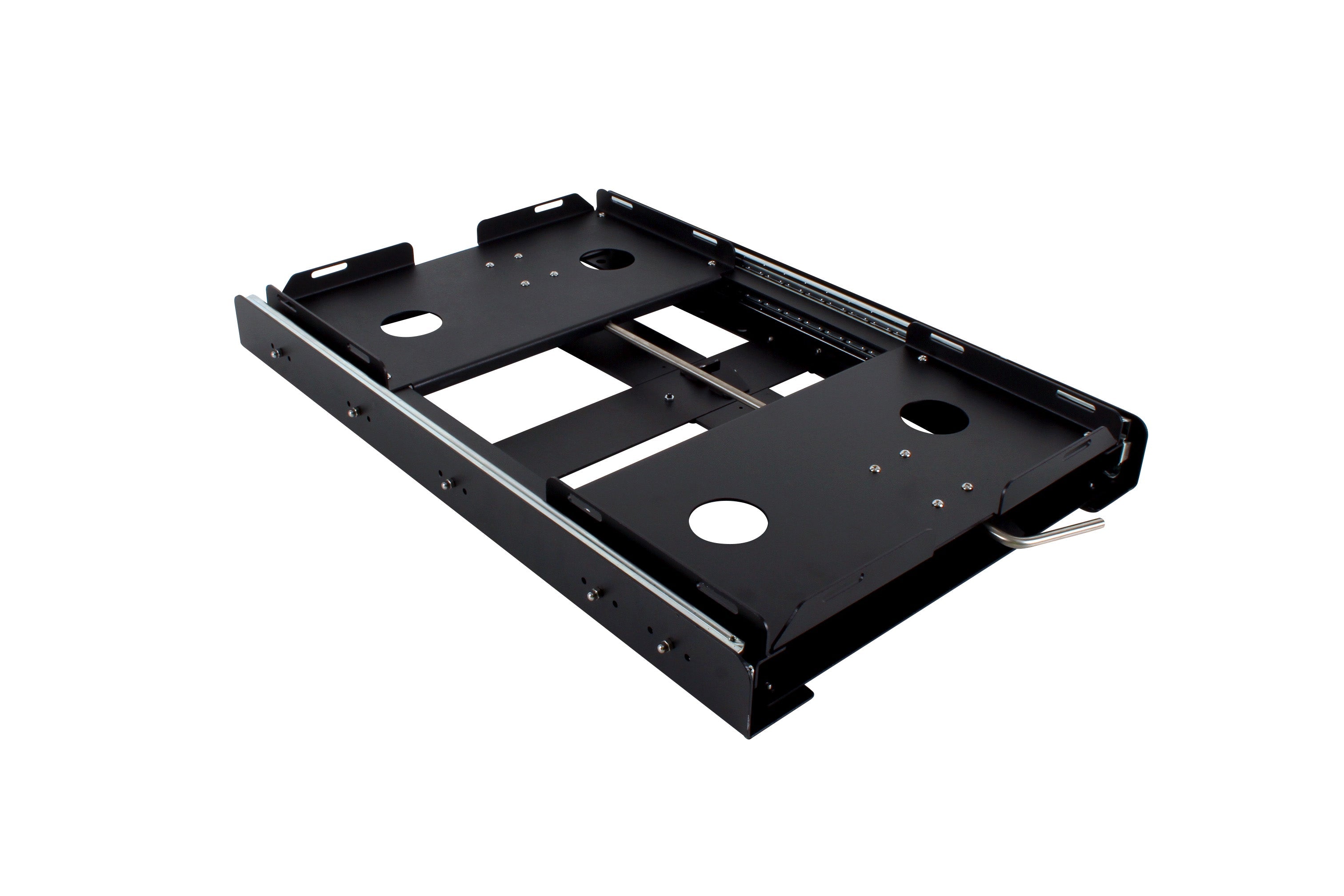 Wildtrak™ Car Fridge/Freezer Slide, Powder Coated, High Strength Bearing Drawer extends 100% from Base, 2 Straps included, Max Weight 125kg