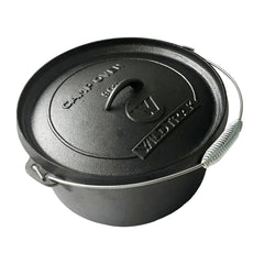 Wildtrak™ 9 Quart Heavy Duty Pre-Seasoned Round Cast Iron Camp Oven with Lip and Handle