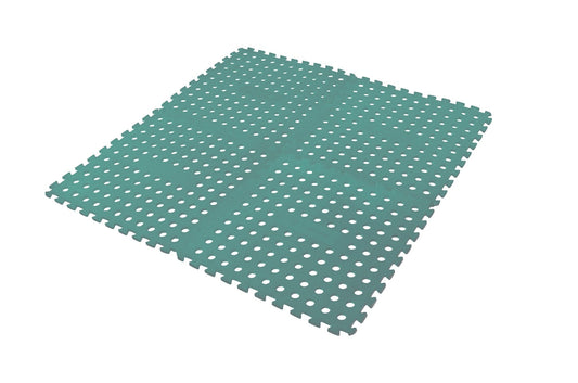4 Pack Interlocking Foam Floor Mats, Non Skid, Lightweight - Green