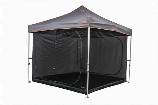 Wildtrak™ 3m Gazebo Ultra Fine Mesh Inner Tent, Large Double D Zippered Doors, Insect Protection Playroom with Pegs and Carry Bag - UNIVERSAL FITS MOST 3M GAZEBOS