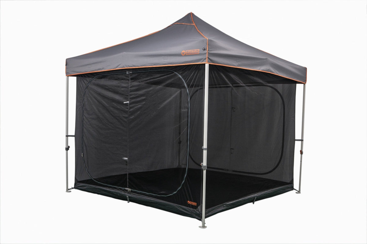 Wildtrak™ 3m Gazebo Ultra Fine Mesh Inner Tent, Large Double D Zippered Doors, Insect Protection Playroom with Pegs and Carry Bag - UNIVERSAL FITS MOST 3M GAZEBOS