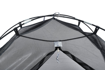 Wildtrak™ Tanami Series II 3P Dome Tent, Easy 1 Person Assemble, Heavy Duty Floor, Shock Corded Fibreglass & Steel Poles, Ultrafine Mesh, J Hook Connections, Airlite Vents, Silver Coated Waterproof Fly, Carry Bag with Handles