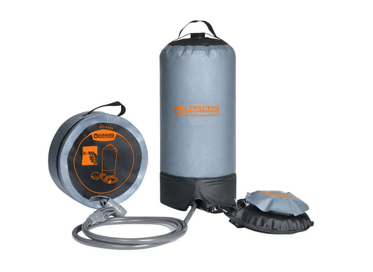 HEAVY DUTY 15L PORTABLE SHOWER BAG WITH FOOT PUMP