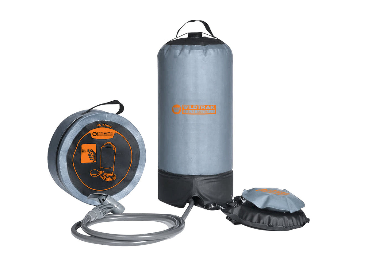 HEAVY DUTY 15L PORTABLE SHOWER BAG WITH FOOT PUMP