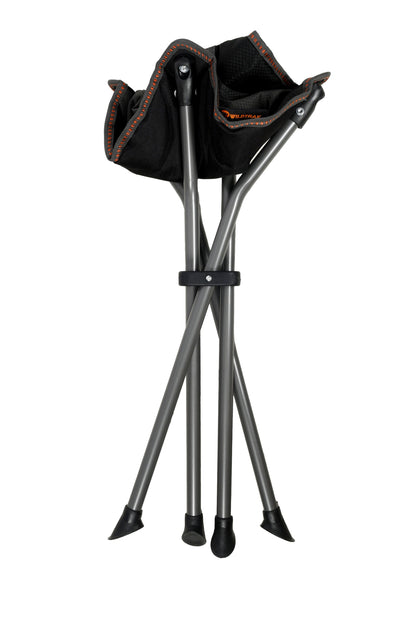WILDTRAK™ AYR Foldable 4Leg, Compact, Lightweight, Padded Seat, Stool, Camp Chair, Weight Rated 120kg, Carry Bag with Shoulder Strap
