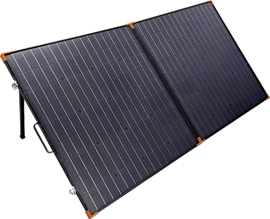 Wildtrak™ 160W Folding A-Grade Monocrystalline & Aluminium Solar Panel with Bag for Off-Grid Living, Camping, 4WD & Caravan Adventures