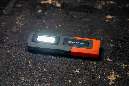 Wildtrak™ Handheld Work Light, Rechargeable, Duel Lighting Modes, 180 Swivel, Magnetic Base, USB-C Fast Charge, Water & Shock Proof